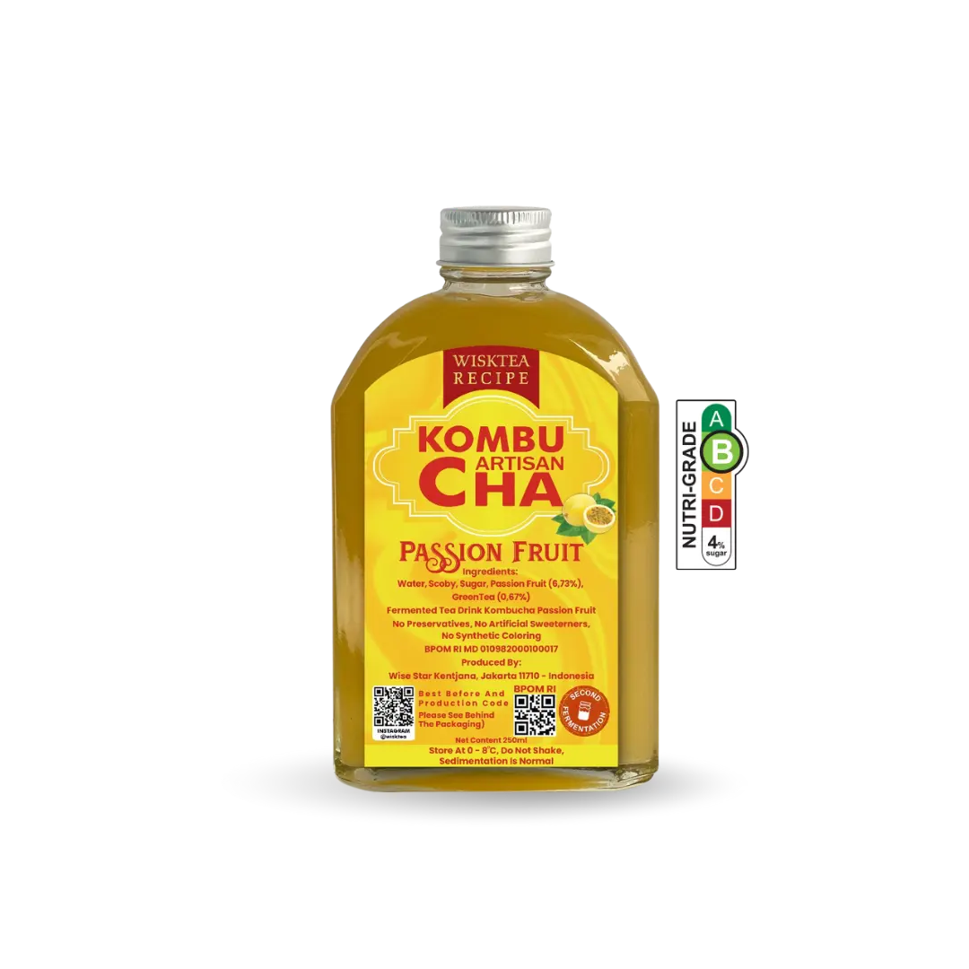 Passion Fruit Kombucha – Tropical Probiotic Drink | WiskTea Recipe