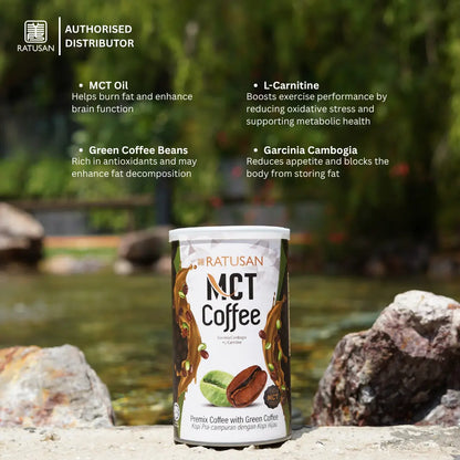 Ratusan MCT Coffee 300g – Keto, Low Caffeine, Fat Burning, Focus & Energy Boost