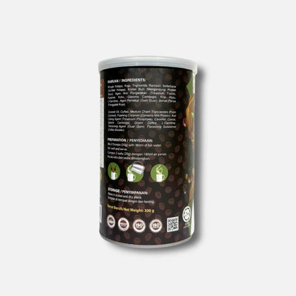 Ratusan MCT Coffee 300g – Keto, Low Caffeine, Fat Burning, Focus & Energy Boost