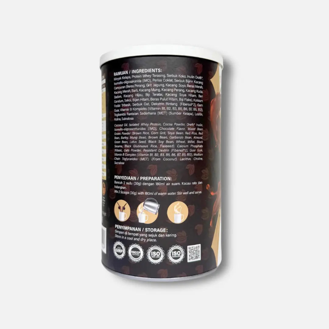 Ratusan Tru-Balance Cocoa Protein Powder 450g – 8.3g Protein, High Fiber, Superfood Shakes