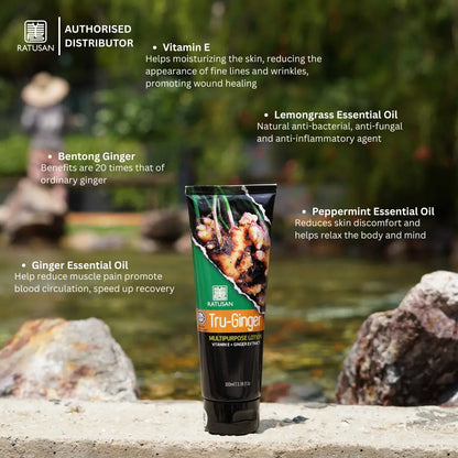 Ratusan Tru-Ginger Multipurpose Lotion 100ml – Natural Pain Relief, Better Sleep & Skin Health