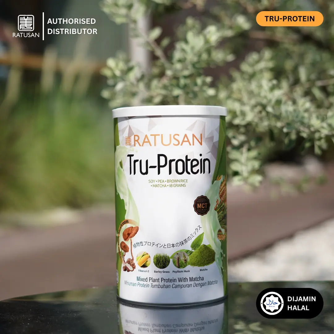 Ratusan Tru-Protein Plant-Based Meal Replacement Shake 450g – Matcha Flavor, Vegan, Low Sugar