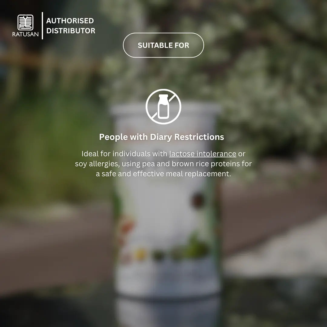Ratusan Tru-Protein Plant-Based Meal Replacement Shake 450g – Matcha Flavor, Vegan, Low Sugar