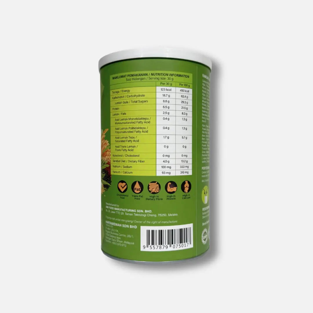 Ratusan Tru-Protein Plant-Based Meal Replacement Shake 450g – Matcha Flavor, Vegan, Low Sugar