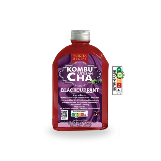 WiskTea Recipe's Blackcurrant Kombucha with transparent background