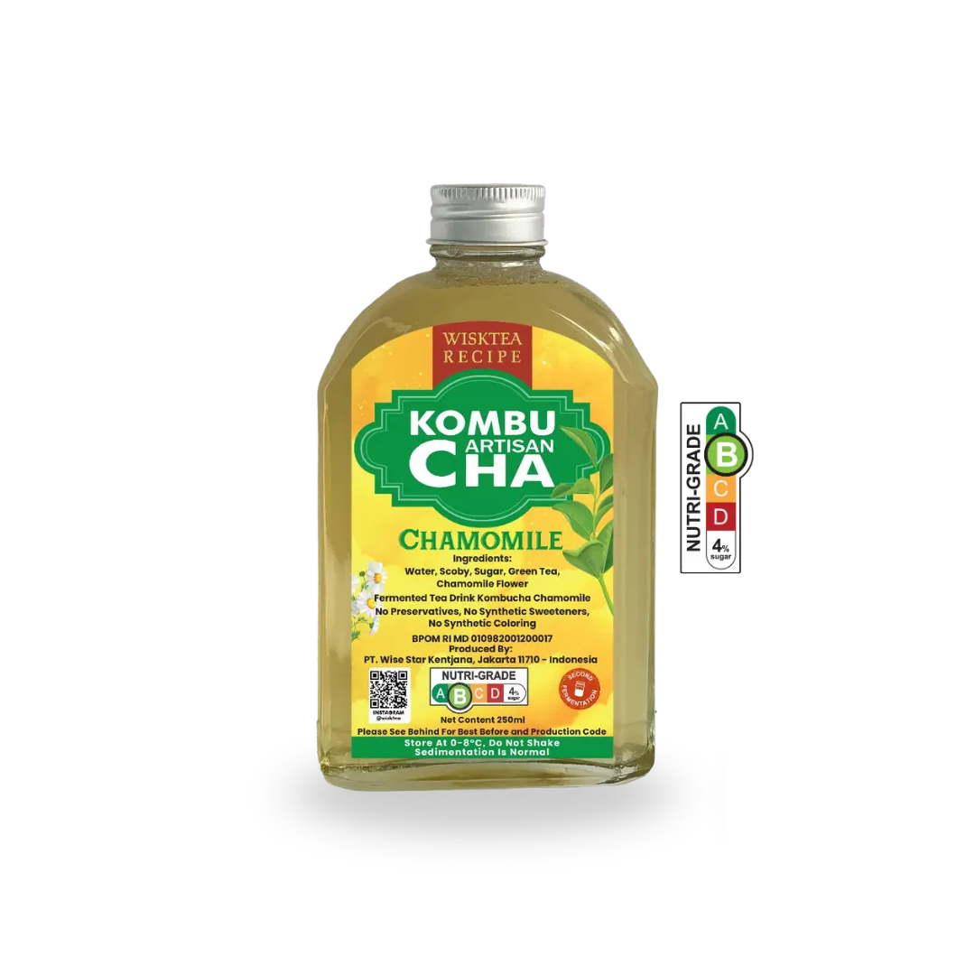 WiskTea Recipe's Chamomile Kombucha with transparent background
