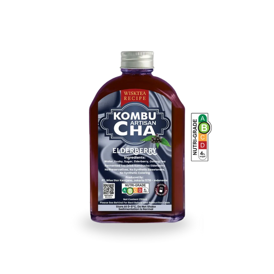 WiskTea Recipe's Elderberry Kombucha with transparent background
