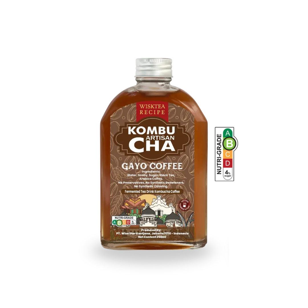 WiskTea Recipe's Gayo Coffee Kombucha with transparent background