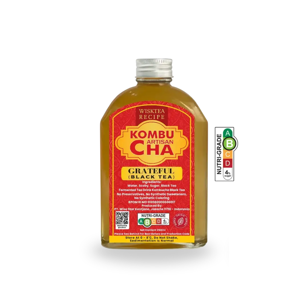 WiskTea Recipe's Grateful Kombucha with transparent background