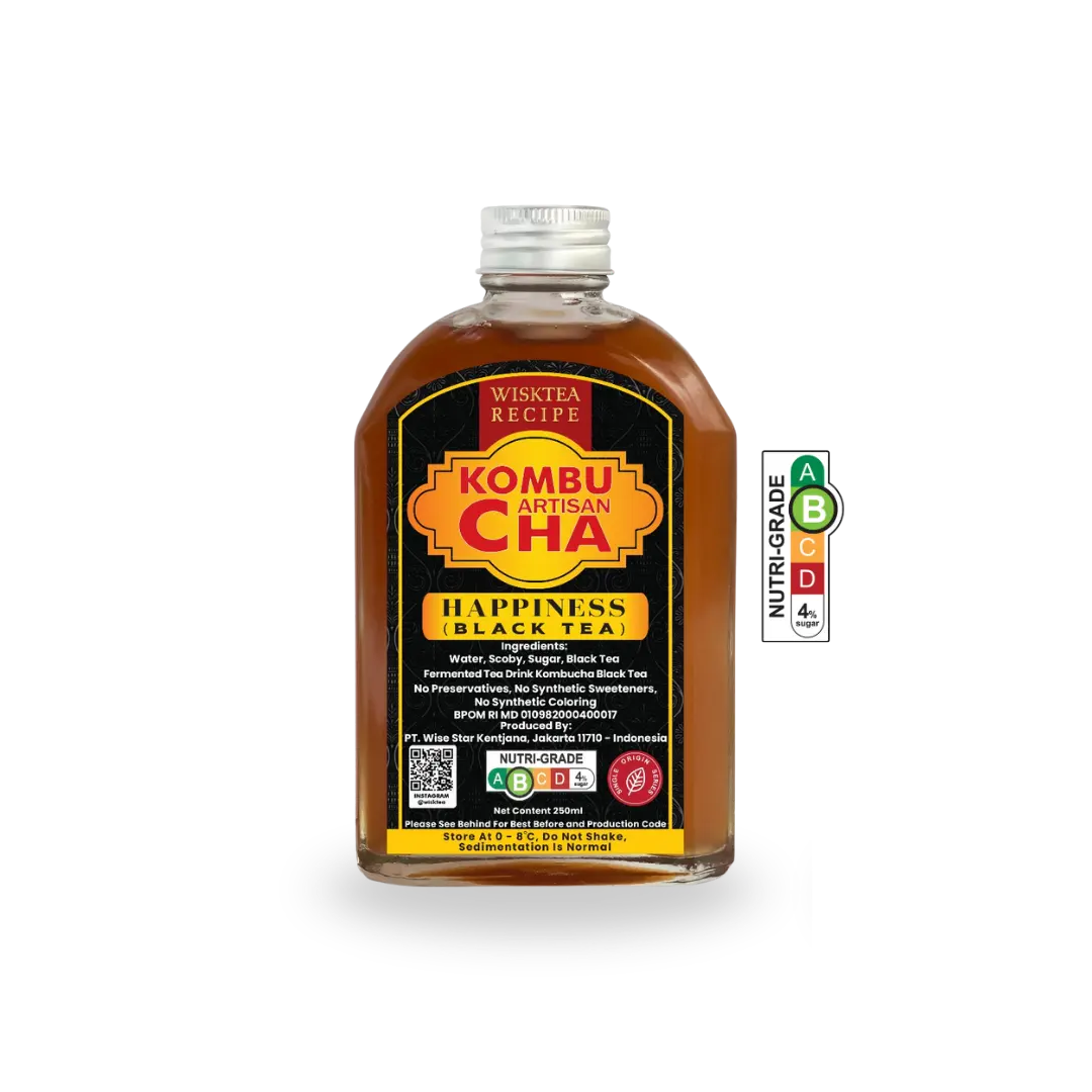WiskTea Recipe's Happiness Kombucha with transparent background