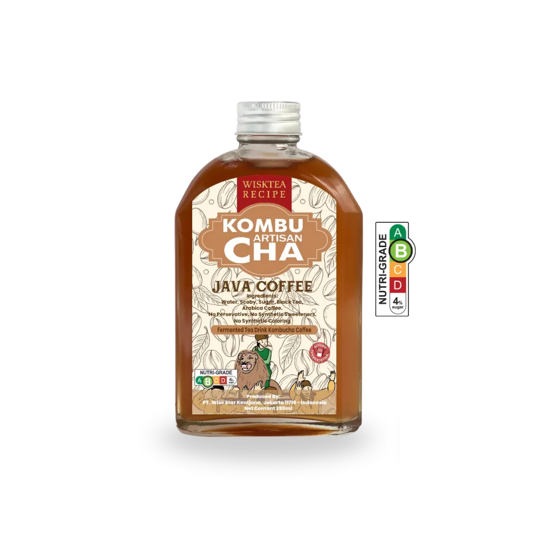 WiskTea Recipe's Java Coffee Kombucha with transparent background