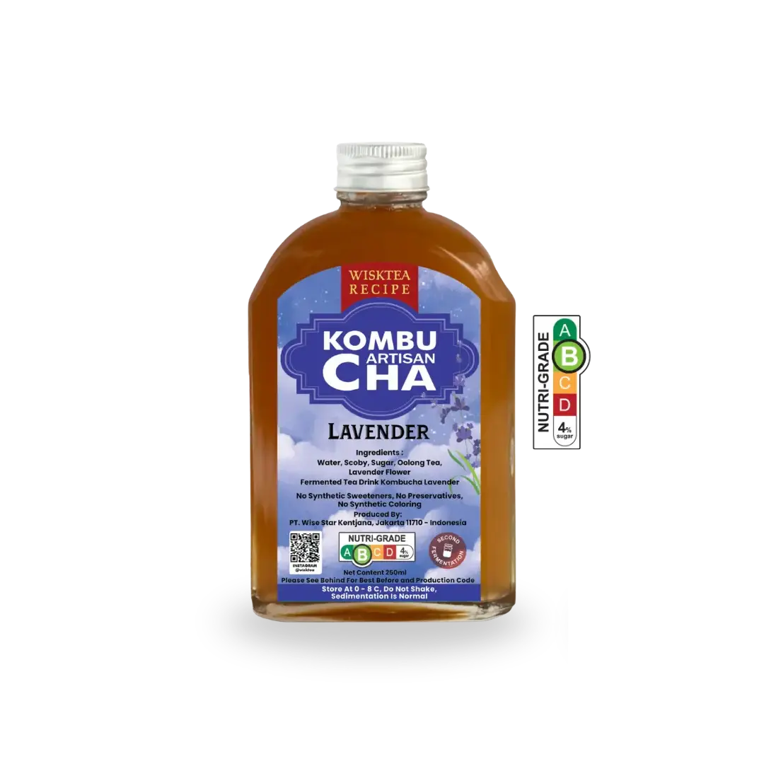 WiskTea Recipe's Lavender Kombucha with transparent background