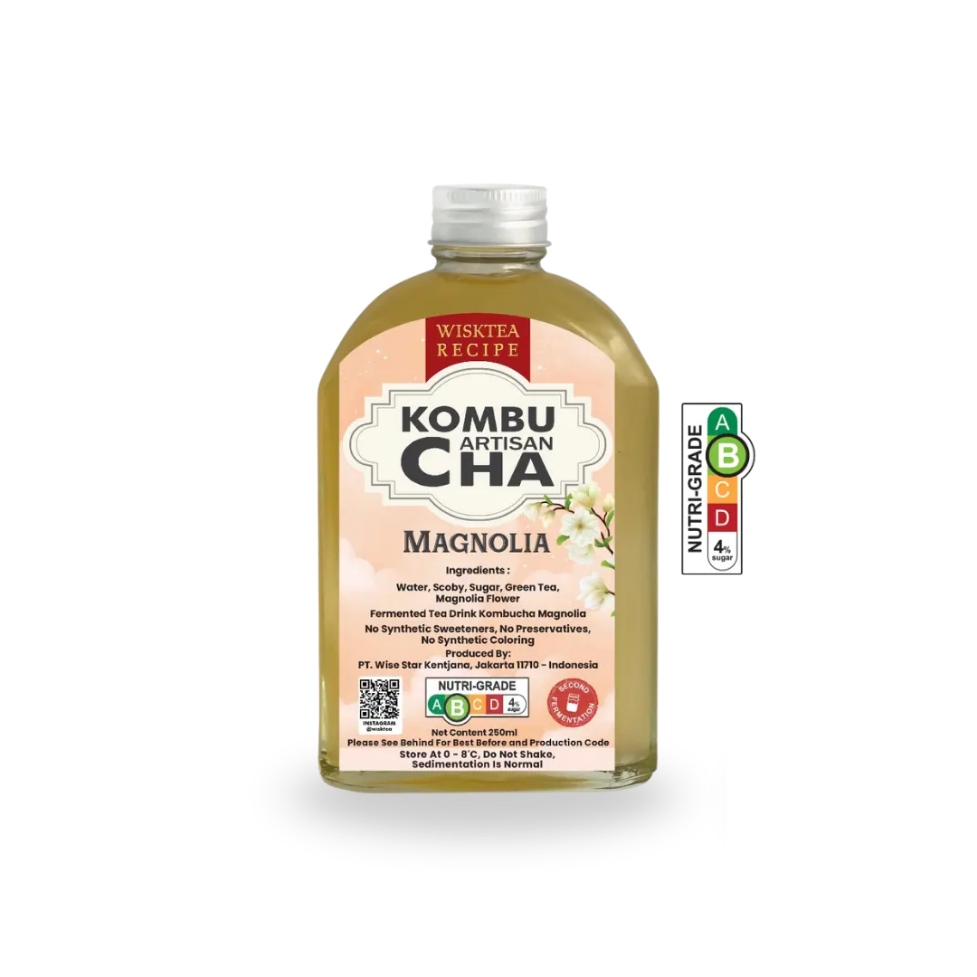 WiskTea Recipe's Magnolia Kombucha with transparent background
