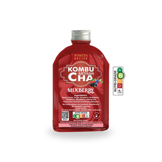 WiskTea Recipe's Mix Berry Kombucha with transparent background