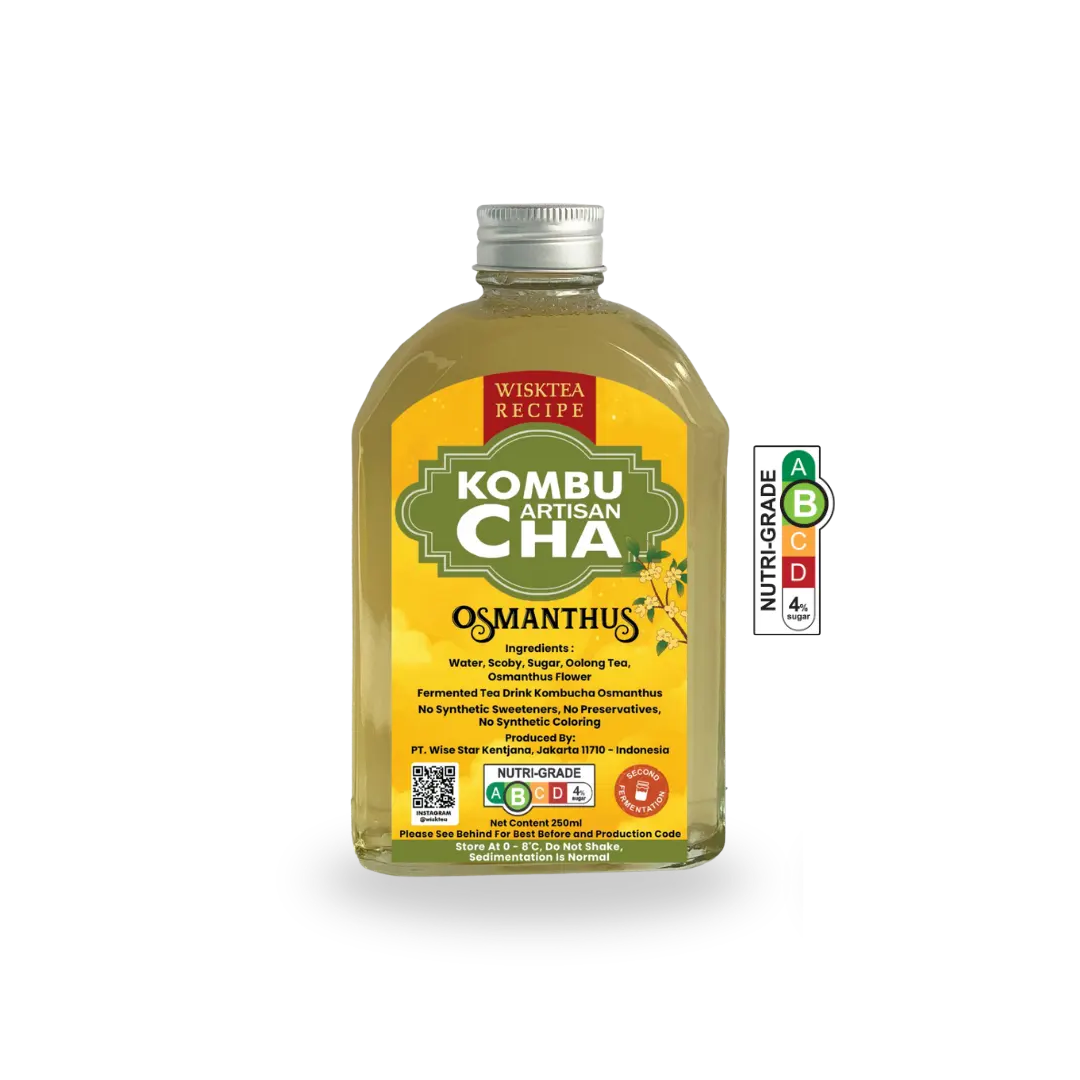 WiskTea Recipe's Osmanthus Kombucha with transparent background