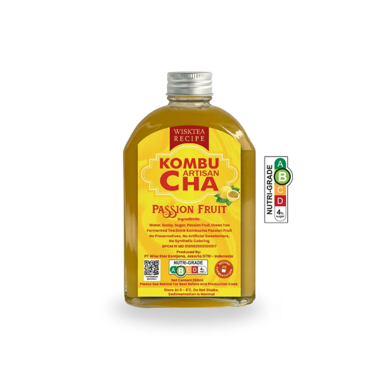 WiskTea Recipe's Passion Fruit Kombucha with transparent background