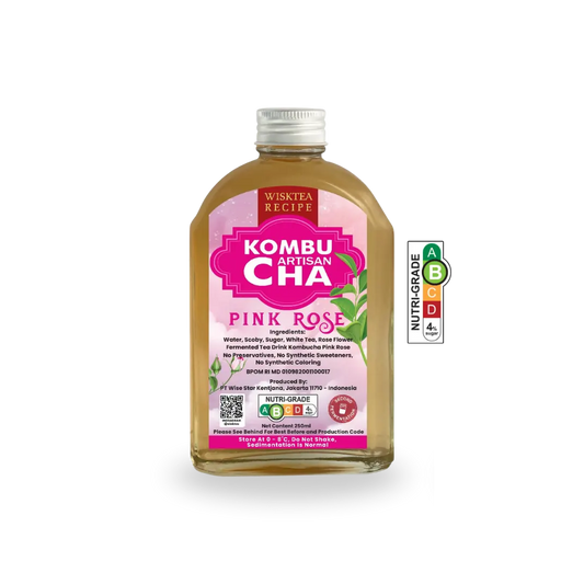 WiskTea Recipe's Pink Rose Kombucha with transparent background