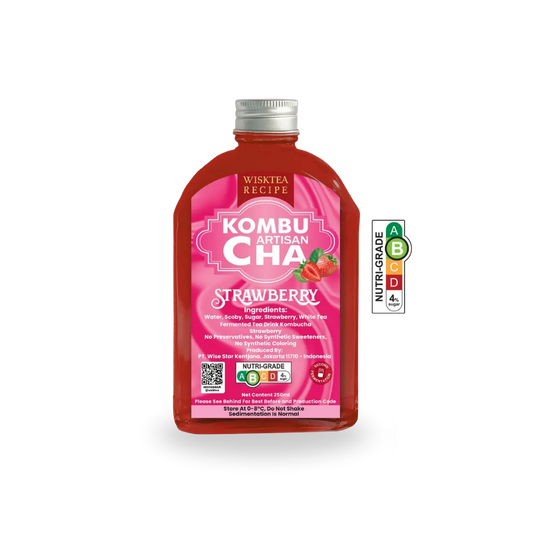 WiskTea Recipe's Strawberry Kombucha with transparent background