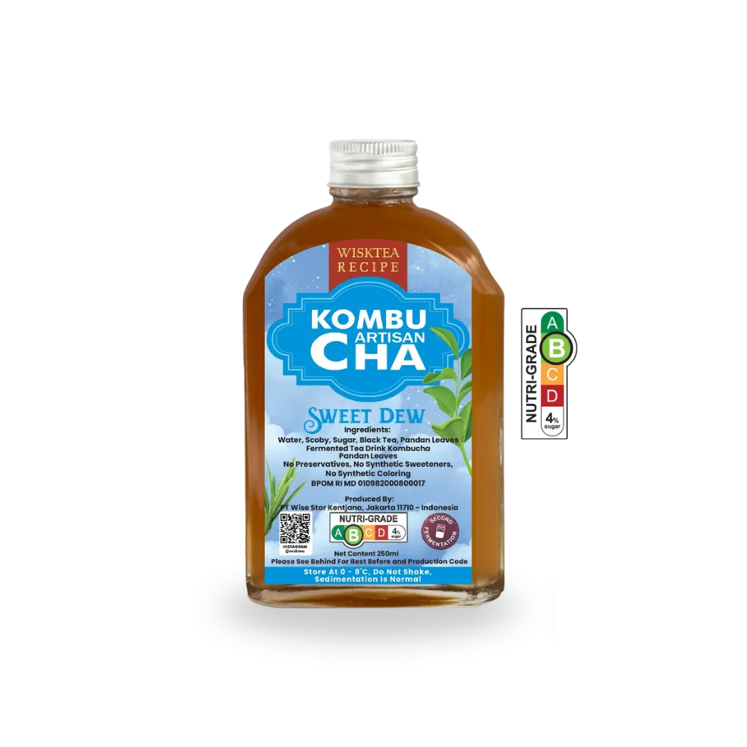 WiskTea Recipe's Sweet Dew Kombucha with transparent background
