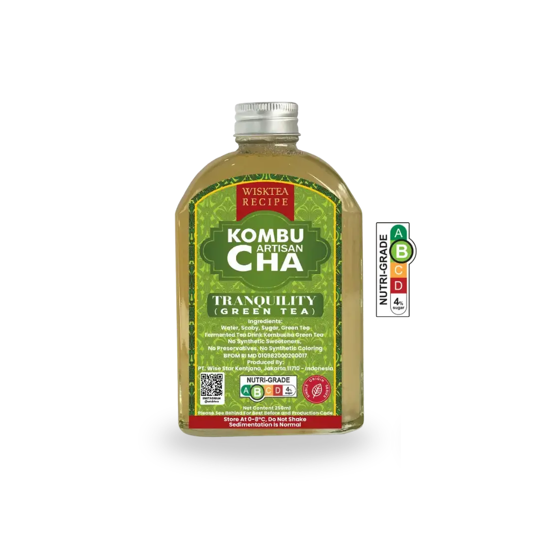 WiskTea Recipe's Tranquility Kombucha with transparent background