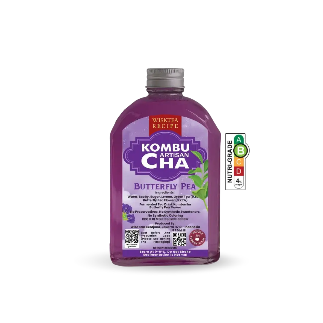 Butterfly Pea Kombucha – Refreshing Probiotic Drink | WiskTea Recipe
