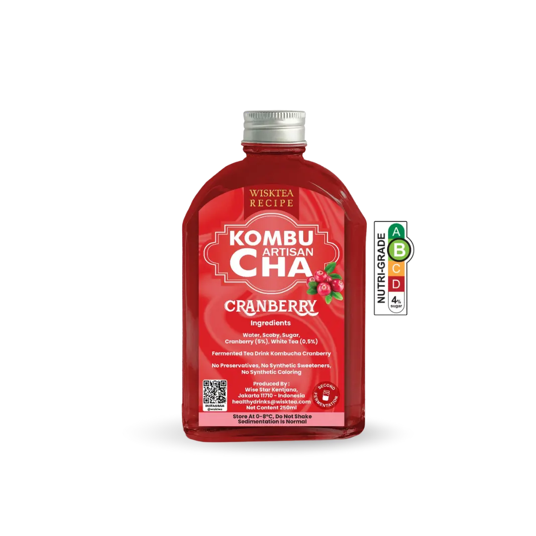 Cranberry Kombucha – Refreshing Probiotic Drink | WiskTea Recipe