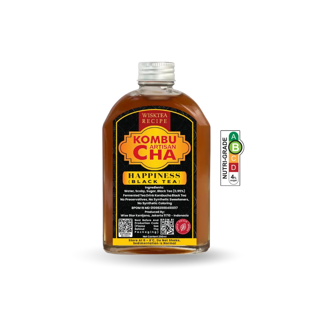 Happiness Black Tea Kombucha – Probiotic Wellness Drink | WiskTea Recipe