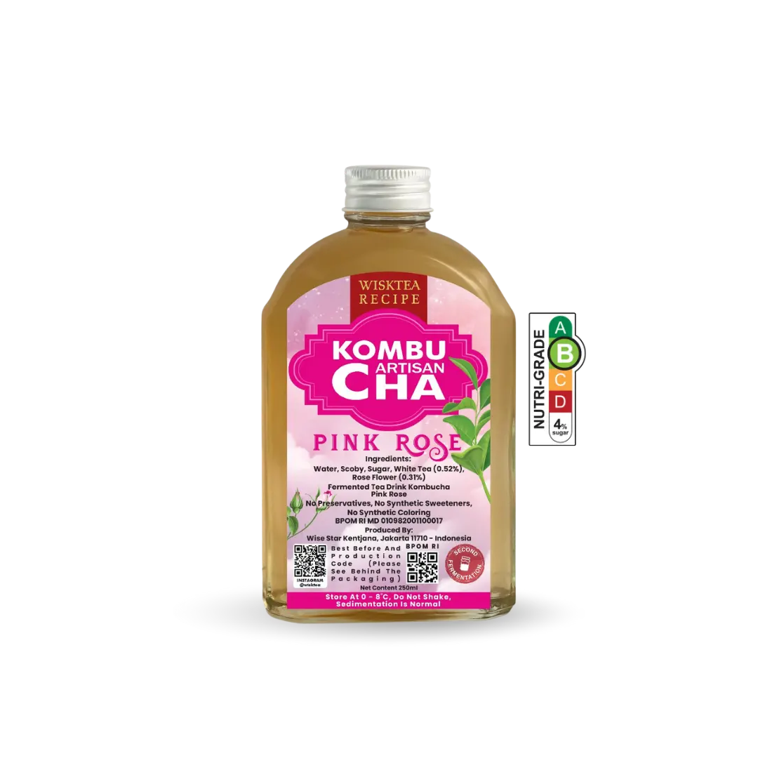 Pink Rose Kombucha – Floral Probiotic Drink | WiskTea Recipe